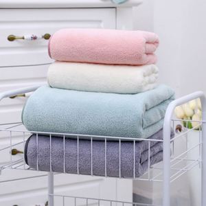 Ensemble de trois serviettes de bain en polaire corail motif flocon de neige, très grande taille, unies, séchage rapide, pour le visage et les cheveux, plage - Product Image 1
