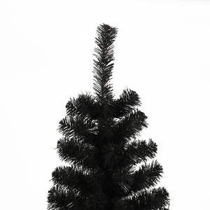 Sapin de Noël artificiel noir mince de 7,5 pieds avec support métallique pliable, décoration intérieure et extérieure, léger et facile à installer - Product Image 5