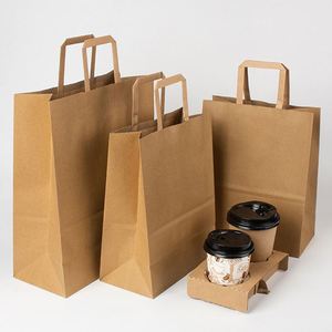 En 2024, la Fábrica Ofrece Bolsas de Papel Kraft Reutilizables con Logotipos Personalizados, Ecológicas, Duraderas y Perfectas para Empacar - Product Image 5