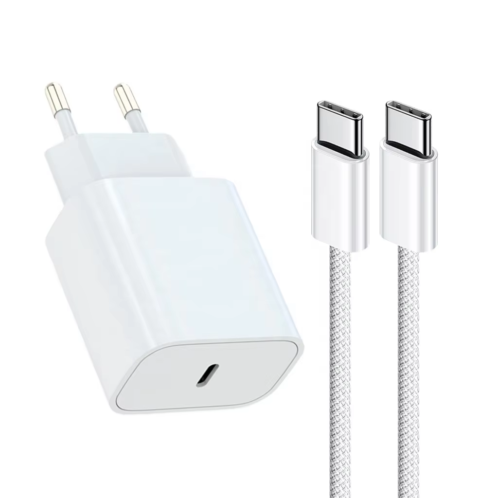 White- EU Plug ( Charger+ cable+ box)