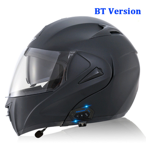 大人気 ドイツDOT規格 モジュラーヘルメット フリップアップ ヘルメット Bluetoothインカム付 モトクロス カーボンファイバーヘルメット - Product Image 4