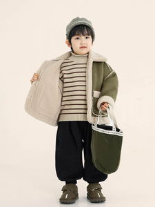 Vêtements pour enfants, veste en polaire pour garçons pour l'<span class=keywords><strong>hiver</strong></span>, enfants de petite et moyenne taille, veste en polaire à simple boutonnage - Product Image 4