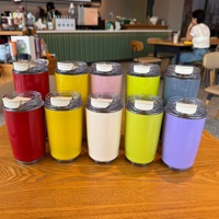 Gobelet isotherme en acier inoxydable de 11 oz, à double paroi, isolé sous vide, tasse à café réutilisable, mug de voyage pour boissons chaudes et froides