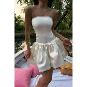 Elegante Vestido Casual Mini con Mangas Acampanadas, Talla XS para Mujer, Ideal para Oficina, Fiestas y Ocasiones Modestas, con Diseño Translúcido y Hueco - Product Image 5