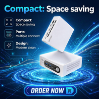 Mini PC Intel N150 de Formato Pequeño, 32 GB DDR4, 512 GB SSD, USB 3.2, Gigabit Ethernet, Win11, 4K Gaming, Escritorio Industrial
