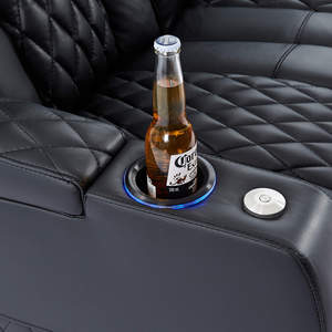 <span class=keywords><strong>Sillón</strong></span> <span class=keywords><strong>Reclinable</strong></span> <span class=keywords><strong>Eléctrico</strong></span> Moderno para Cine en Casa, Más Vendido, con Cuero Genuino y Espuma Viscoelástica, Estructura de Madera - Product Image 4