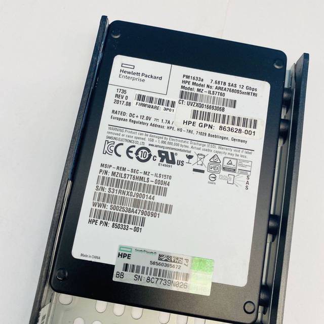 For HPE 850333-001 7.68TB SAS 2.5 SFF Enterprise Disk Drive for Server