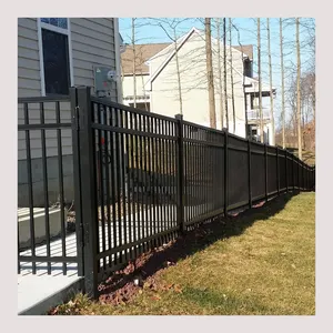 定制设计黑色粉末涂层隐私围栏户外易组装高安全性铝园艺围栏面板