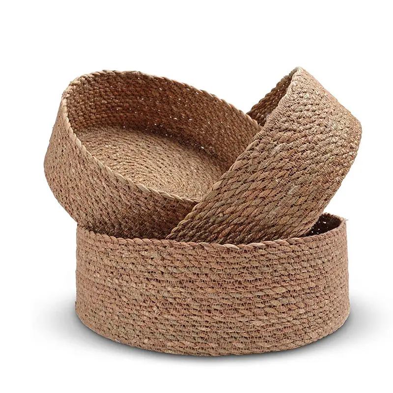 Rattan gewebtes Geschenk Haushalt Obst Eisen Lagerung Bäckerei Brot Weine Organizer Körbe