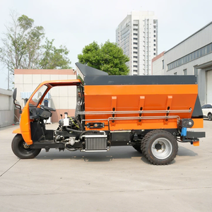 Esparcidor de estiércol de tres ruedas ajustable de entrega rápida, esparcidor de estiércol pequeño de doble propósito en seco húmedo, esparcidor de disco giratorio diésel - Product Image 2