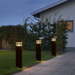 IP65 étanche noir LED lampe de jardin Durable résistant aux intempéries éclairage extérieur pour patio extérieur chaud blanc verre pilier lumières - Product Image 2