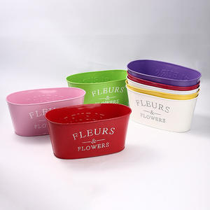 6 pièces seaux à fleurs <span class=keywords><strong>en</strong></span> métal galvanisé coloré ferme rustique style français grands vases pour mariage et décoration de la maison - Product Image 4