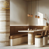 Canapé, banquette et table en marbre pour restaurant, mobilier de café, chaise et table pour restaurant