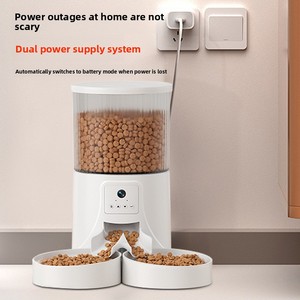 Distributeur automatique intelligent de nourriture pour animaux de compagnie avec double bol de 4 L, commande à distance par application, pour chats, chiens, fournisseurs de magasins <span class=keywords><strong>d</strong></span>'animaux - Product Image 3