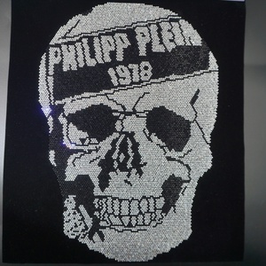 Miễn Phí Mẫu Rhinestone Vá Nhanh Chóng Giao Hàng Bạc Bling Skull Rhinestone Mô Hình Hotfix Rhinestone Thiết Kế Cho T Áo Sơ Mi - Product Image 4