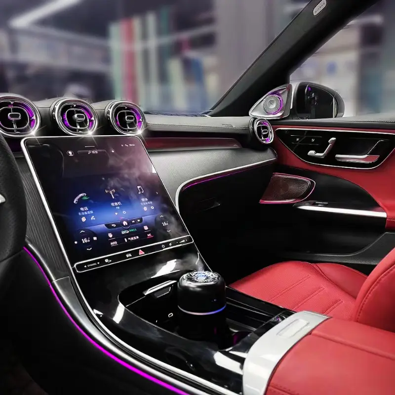 Полный комплект, W206 64 цвета, автомобильный внутренний светодиодный свет, комплект окружающего света, вентиляционное отверстие, вращающийся твитер 4D для Mercedes Benz C-class W206