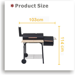 <span class=keywords><strong>Griglia</strong></span> A carbone Offset Fumatore <span class=keywords><strong>Griglia</strong></span> Per <span class=keywords><strong>Barbecue</strong></span> con Antiaderente - Product Image 5