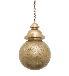 El contorno esférico clásico de la luz del techo baña las paredes circundantes con constelaciones agrupadas de luz puntillista - Product Image 5