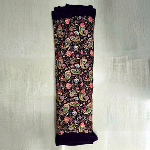 Tela de Lujo Premium con Bordado de Lentejuelas y Hilo Resham, Georgette Sintética, Multihilo, 75 GSM, Ancho 44 - Product Image 1