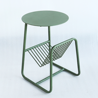 Table basse ronde d'art de fer minimaliste nordique petit métal imperméable léger pour les meubles de salon d'intérieur/extérieur