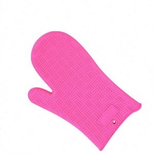 Guantes de silicona con patrón para barbacoa, resistentes al fuego, para horno, guantes de cocina para chef con puño abierto en ambos lados - Product Image 1