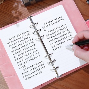 สมุดบันทึกแบบถอดได้อเนกประสงค์ A6 ลายมาการอง 50 แผ่น ปกหนังคุณภาพสูง พิมพ์ลายตารางสี่สี - Product Image 4