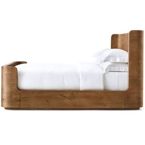 Meubles de maison, cadre de lit en bois de chêne sur mesure, taille Queen ou King, ensemble de lit large pour chambre à coucher - Product Image 4