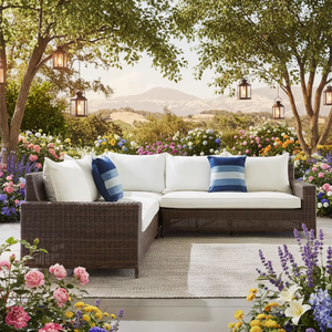 Conjunto de <span class=keywords><strong>Muebles</strong></span> de Jardín de <span class=keywords><strong>Mimbre</strong></span> Sintético Resistente a la Intemperie - Product Image 3