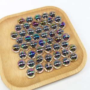 10pcs 14mm Iridescent <strong>Black</strong> Acrylic <strong>Beads</strong> Round With Hole AB Color Diy Handcrafted Bag - Product Image 4