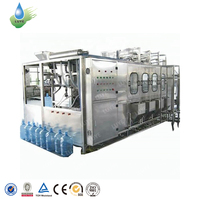 Ligne de remplissage automatique d'eau en bouteille de 5 gallons, usine d'eau en bouteille de 20 L