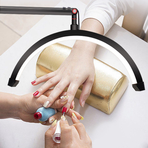 Luxury Portable <b>Clip</b> on Moon Light Shape Eyelashes Nail Salon Uv Eyelash Extension Light Lamps with Phone Holder - Product Image 3