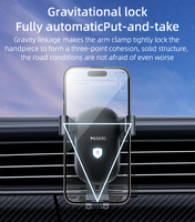 Support de Téléphone Portable à Gravité Yesido C243 en Alliage d'Aluminium, Design Rétractable et Crochets Bioniques en Bec de Faucon pour Grille d'Aération