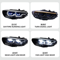 New Spoon Style Dual Lens Laser LED Headlight Assembly for 4 Series F32 F33 F36 Modified Upgrade Front Plug&Play Headlights