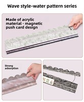 Support de rangement portable moderne en acrylique pour tuiles de Mahjong, résistant à l'eau, avec poussoir intégré, personnalisable, pour table de jeu 17,5-20 pouces