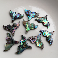 26*20mm coquille d'ormeau naturel queue de poisson nacre coquille pendentifs breloques pour la fabrication de bijoux à bricoler soi-même