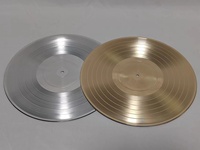 Disque vinyle personnalisé de 12 pouces, 180 grammes, couleur or clair, simple face, sans étiquette centrale, pour la décoration, pressage de disques vinyles