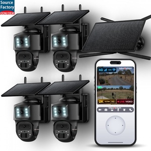 Caméra de sécurité solaire 4G WiFi double mode hors réseau, système de vidéosurveillance sans fil extérieur pour ferme/maison, hub de sécurité IP PTZ 4K alimenté par l'énergie solaire - Product Image 1