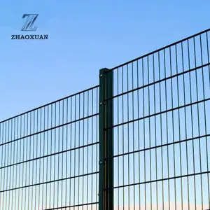 Оцинкованная Порошковая ограда высокой безопасности, двойная проволочная ограда, дешевая ограда для фермы