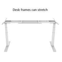 Table d'ordinateur de bureau ergonomique moderne de haute qualité à double moteur réglable en hauteur électrique Bureau assis-debout