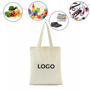 Large <strong>Plain</strong> and Printed Custom Cotton <strong>Canvas</strong> Tote Bags with Zipper for Grocery Shopping and Beach Use - Product Image 6