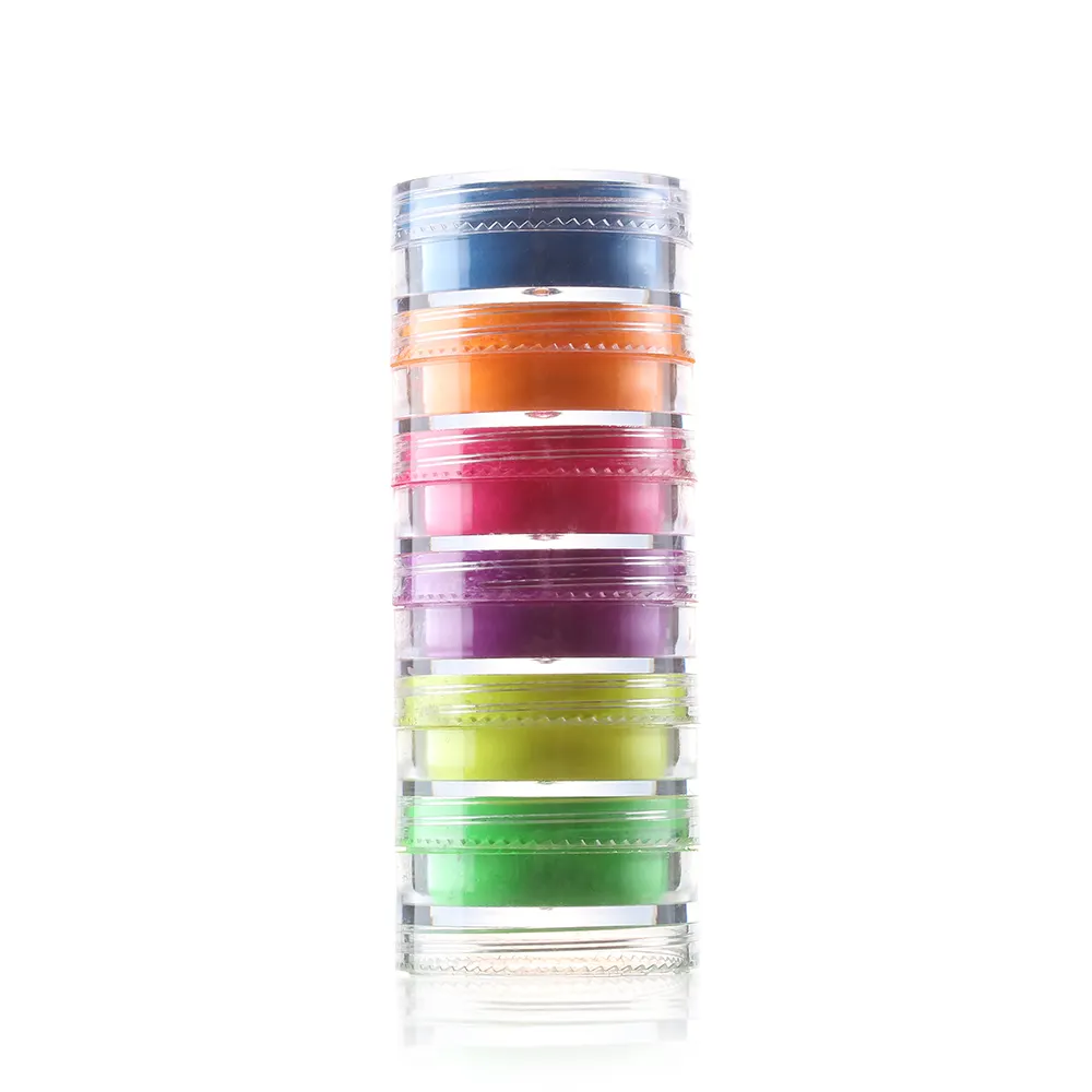 6 Farben/Set Neon pulver Lidschatten pigment Matt Mineral Nagel pulver Kosmetik Set Make Up Shimmer Shining Lidschatten