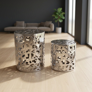 Ensemble de tabourets en aluminium, lot de 2 pièces - Product Image 3