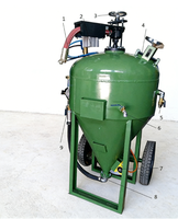 Équipement de sablage puissant de 200 L avec pression stable pour la réparation automobile et de machines