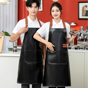 ผ้ากันเปื้อนหนังกันน้ำพิมพ์โลโก้ตามสั่ง ได้รับการรับรองมาตรฐาน CE สำหรับพนักงานครัว ร้านอาหาร และบาร์ - Product Image 2