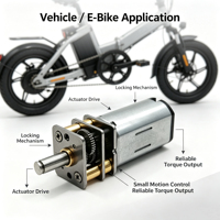 Moteur à engrenages CC HY N20 6V 12V à couple élevé, mini-moteur de réduction avec boîte de vitesses métallique pour actionneur de verrouillage de robot
