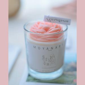 เทียนหอมกลิ่นผงนำโชค ELAN Soy Wax <span class=keywords><strong>ดี</strong></span>ไซน์แก้วทรงถ้วยสุดสร้างสรรค์ สไตล์นอร์ดิก ออร์แกนิค เหมาะสำหรับวันวาเลนไทน์ ตกแต่งห้องนอน - Product Image 2
