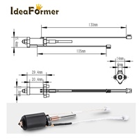Ideapex aksesori Printer 3D alat pengekstrusi pemanas keramik Hotend Kit paduan Titanium 90x140x30mm Creality Hi Combo hitam + putih