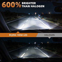 Systèmes d'éclairage automobile RCJ S17 100W, vente en gros d'usine, ampoules de phares LED pour voitures, H8 H9 H11 LED