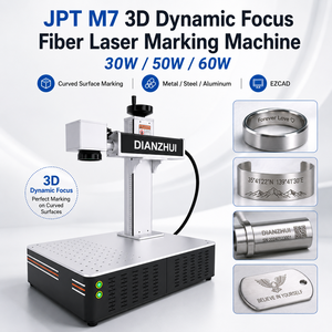 Máquina de Marcado Láser de Fibra Dinámica 3D JPT M7 30W 50W 60W para Grabado en Superficies Curvas de Metal, Acero y Aluminio EZCAD - Product Image 1