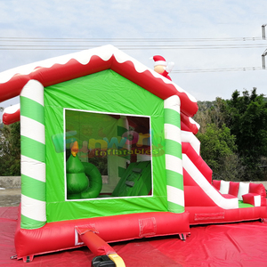 Commercial grade christmas santa claus <b>inflatable</b> bounce <b>house</b> and slide combo castillo hinchable for outdoor holiday party - Product Image 3